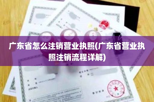 广东省怎么注销营业执照(广东省营业执照注销流程详解)