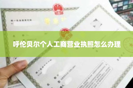 呼伦贝尔个人工商营业执照怎么办理