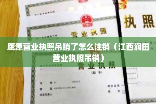 鹰潭营业执照吊销了怎么注销（江西润田营业执照吊销）