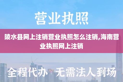 陵水县网上注销营业执照怎么注销,海南营业执照网上注销