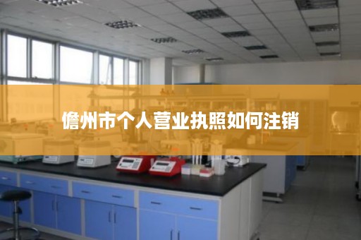 儋州市个人营业执照如何注销