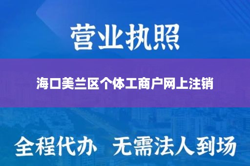 海口美兰区个体工商户网上注销