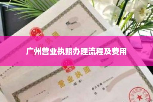 广州营业执照办理流程及费用