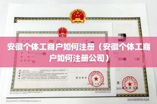 安徽个体工商户如何注册（安徽个体工商户如何注册公司）