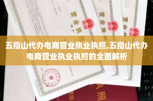 五指山代办电商营业执业执照,五指山代办电商营业执业执照的全面解析