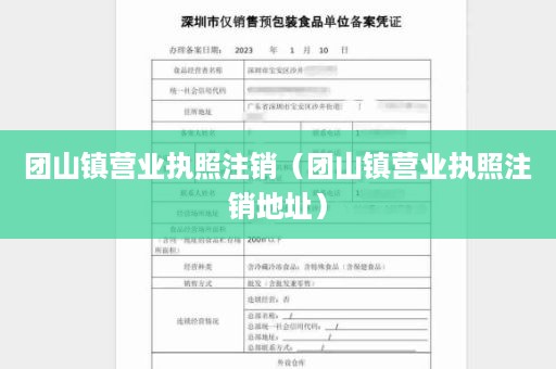 团山镇营业执照注销（团山镇营业执照注销地址）