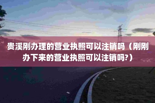 贵溪刚办理的营业执照可以注销吗（刚刚办下来的营业执照可以注销吗?）