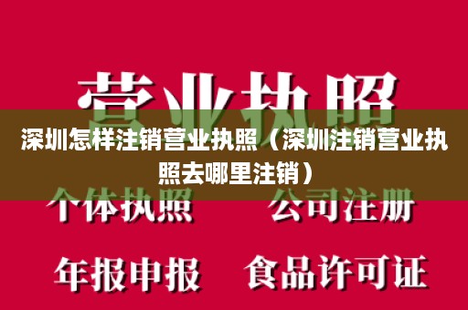 深圳怎样注销营业执照（深圳注销营业执照去哪里注销）