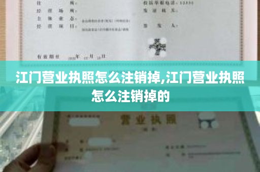 江门营业执照怎么注销掉,江门营业执照怎么注销掉的