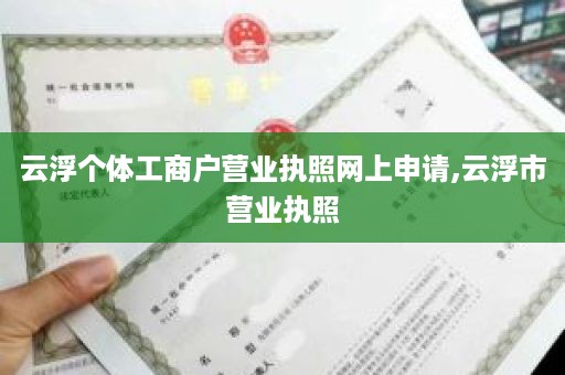 云浮个体工商户营业执照网上申请,云浮市营业执照
