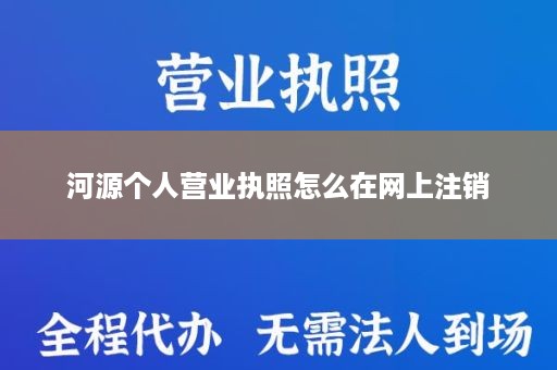 河源个人营业执照怎么在网上注销