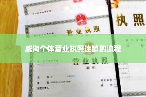 威海个体营业执照注销的流程
