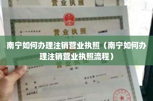 南宁如何办理注销营业执照（南宁如何办理注销营业执照流程）