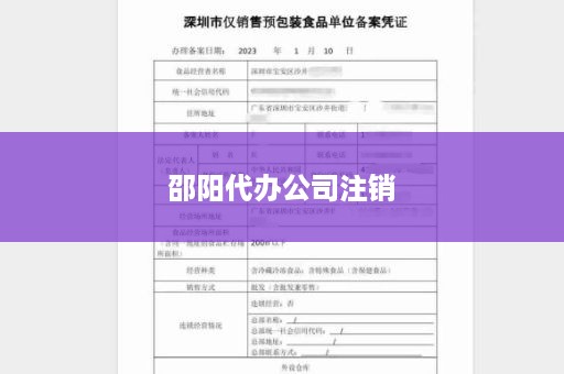 邵阳代办公司注销