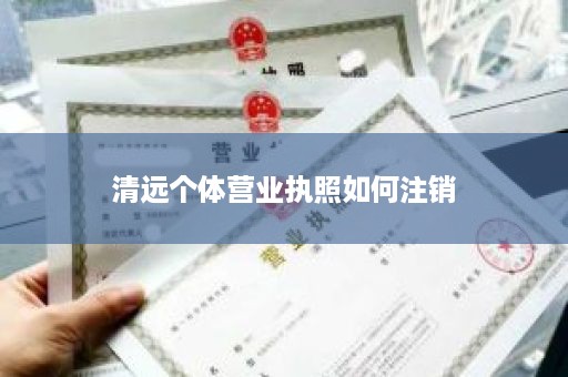 清远个体营业执照如何注销