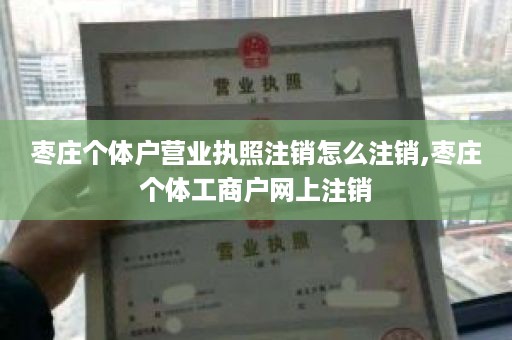 枣庄个体户营业执照注销怎么注销,枣庄个体工商户网上注销