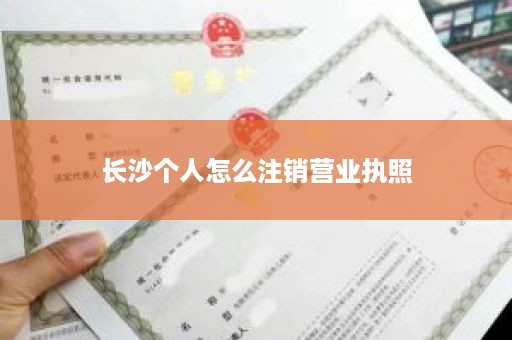 长沙个人怎么注销营业执照