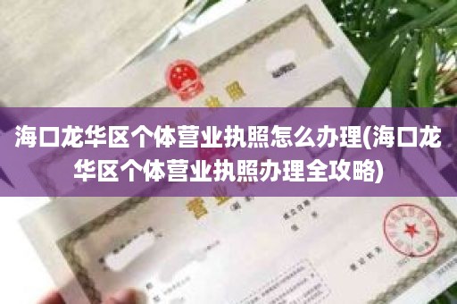 海口龙华区个体营业执照怎么办理(海口龙华区个体营业执照办理全攻略)