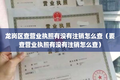 龙岗区查营业执照有没有注销怎么查（要查营业执照有没有注销怎么查）