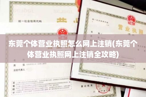 东莞个体营业执照怎么网上注销(东莞个体营业执照网上注销全攻略)
