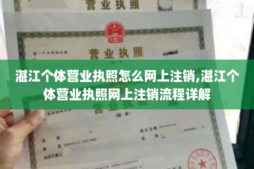 湛江个体营业执照怎么网上注销,湛江个体营业执照网上注销流程详解
