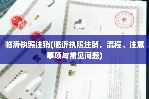 临沂执照注销(临沂执照注销，流程、注意事项与常见问题)
