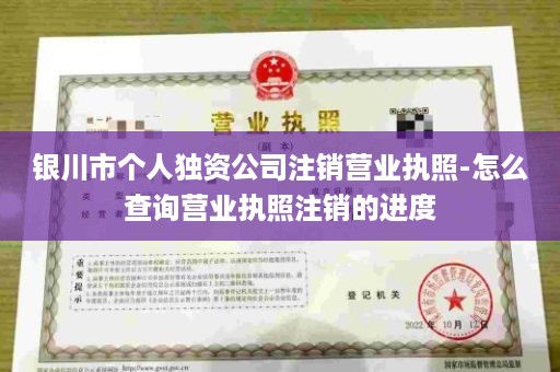 银川市个人独资公司注销营业执照-怎么查询营业执照注销的进度