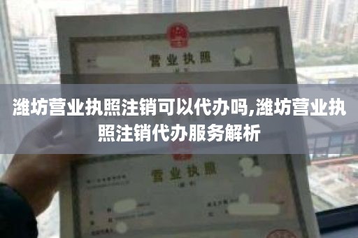 潍坊营业执照注销可以代办吗,潍坊营业执照注销代办服务解析