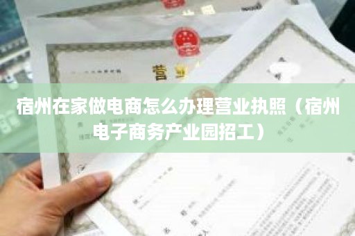 宿州在家做电商怎么办理营业执照（宿州电子商务产业园招工）