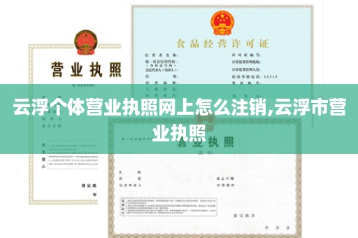 云浮个体营业执照网上怎么注销,云浮市营业执照