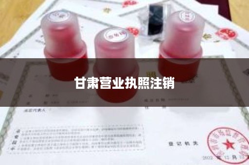 甘肃营业执照注销