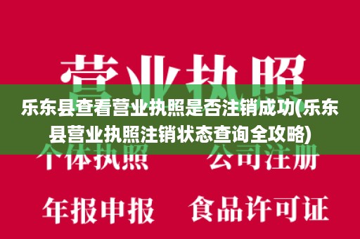 乐东县查看营业执照是否注销成功(乐东县营业执照注销状态查询全攻略)