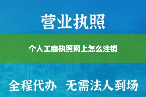 个人工商执照网上怎么注销