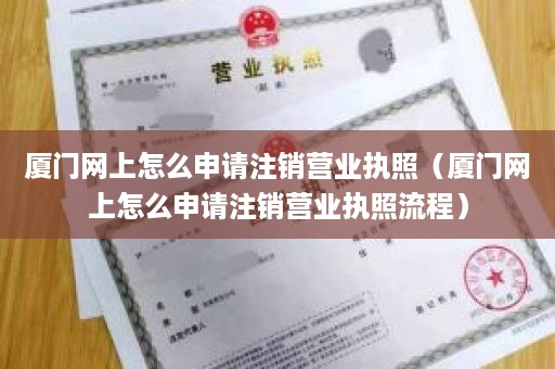 厦门网上怎么申请注销营业执照（厦门网上怎么申请注销营业执照流程）