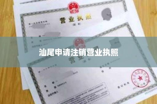 汕尾申请注销营业执照