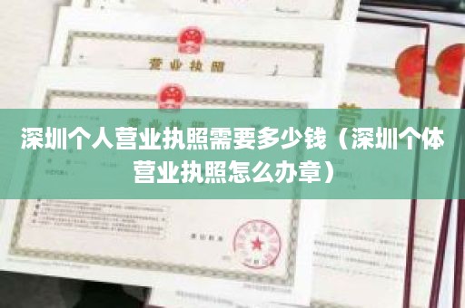 深圳个人营业执照需要多少钱（深圳个体营业执照怎么办章）