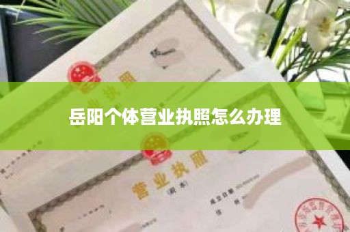 岳阳个体营业执照怎么办理