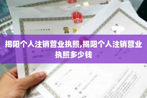 揭阳个人注销营业执照,揭阳个人注销营业执照多少钱