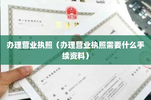 办理营业执照（办理营业执照需要什么手续资料）