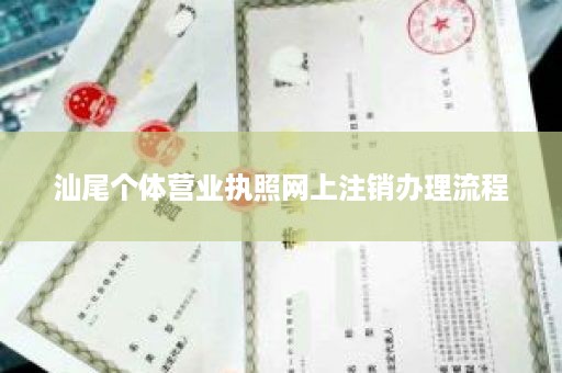 汕尾个体营业执照网上注销办理流程