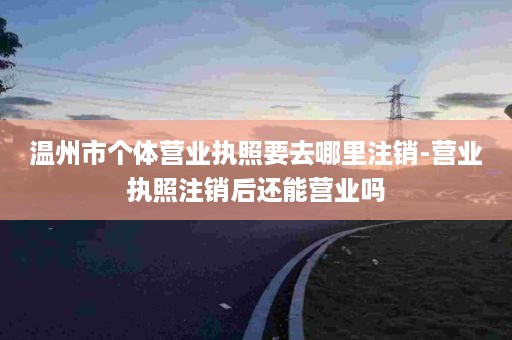温州市个体营业执照要去哪里注销-营业执照注销后还能营业吗