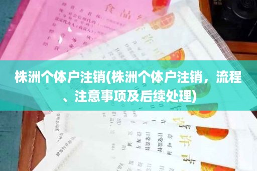 株洲个体户注销(株洲个体户注销，流程、注意事项及后续处理)