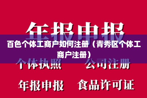 百色个体工商户如何注册（青秀区个体工商户注册）