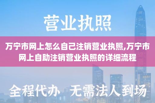 万宁市网上怎么自己注销营业执照,万宁市网上自助注销营业执照的详细流程