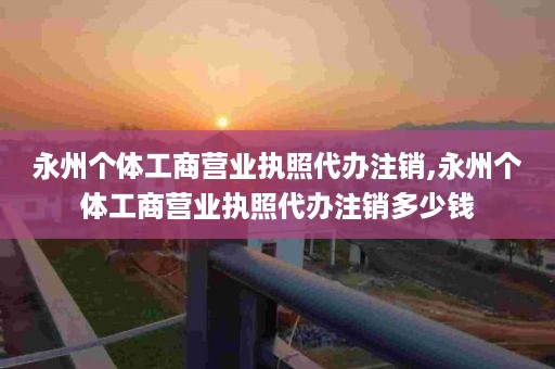 永州个体工商营业执照代办注销,永州个体工商营业执照代办注销多少钱
