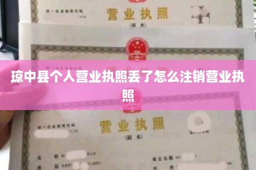 琼中县个人营业执照丢了怎么注销营业执照