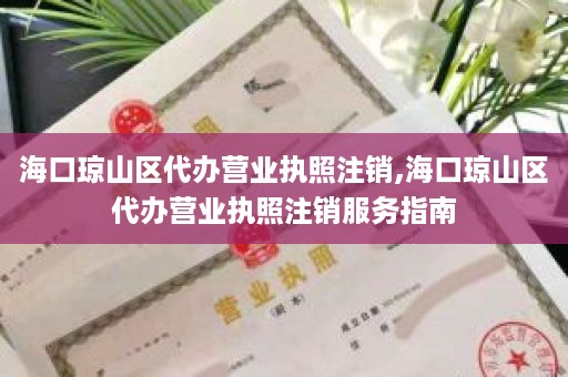 海口琼山区代办营业执照注销,海口琼山区代办营业执照注销服务指南
