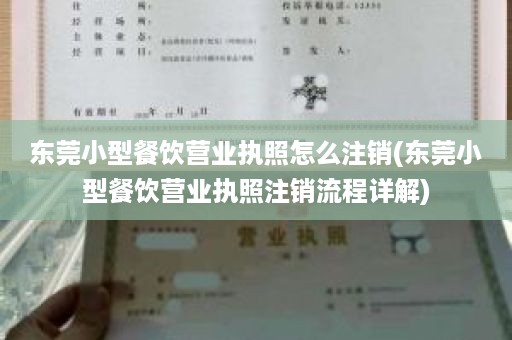 东莞小型餐饮营业执照怎么注销(东莞小型餐饮营业执照注销流程详解)
