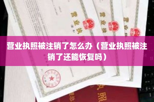 营业执照被注销了怎么办（营业执照被注销了还能恢复吗）