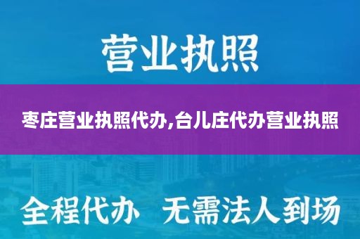 枣庄营业执照代办,台儿庄代办营业执照